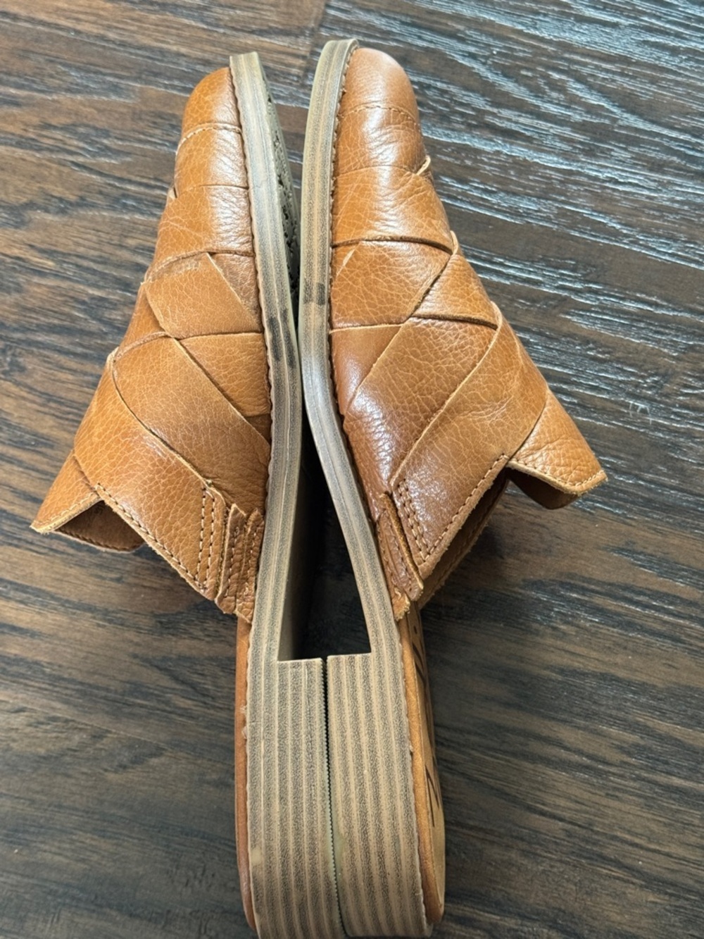 Zodiac Tan Woven Leather Mule Clog - Picture 8 of 11